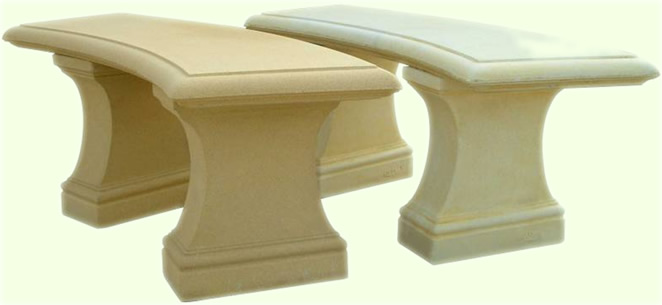 Sandstone marble bench curve